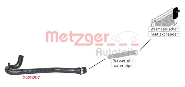 METZGER 2420297 Kühlerschlauch